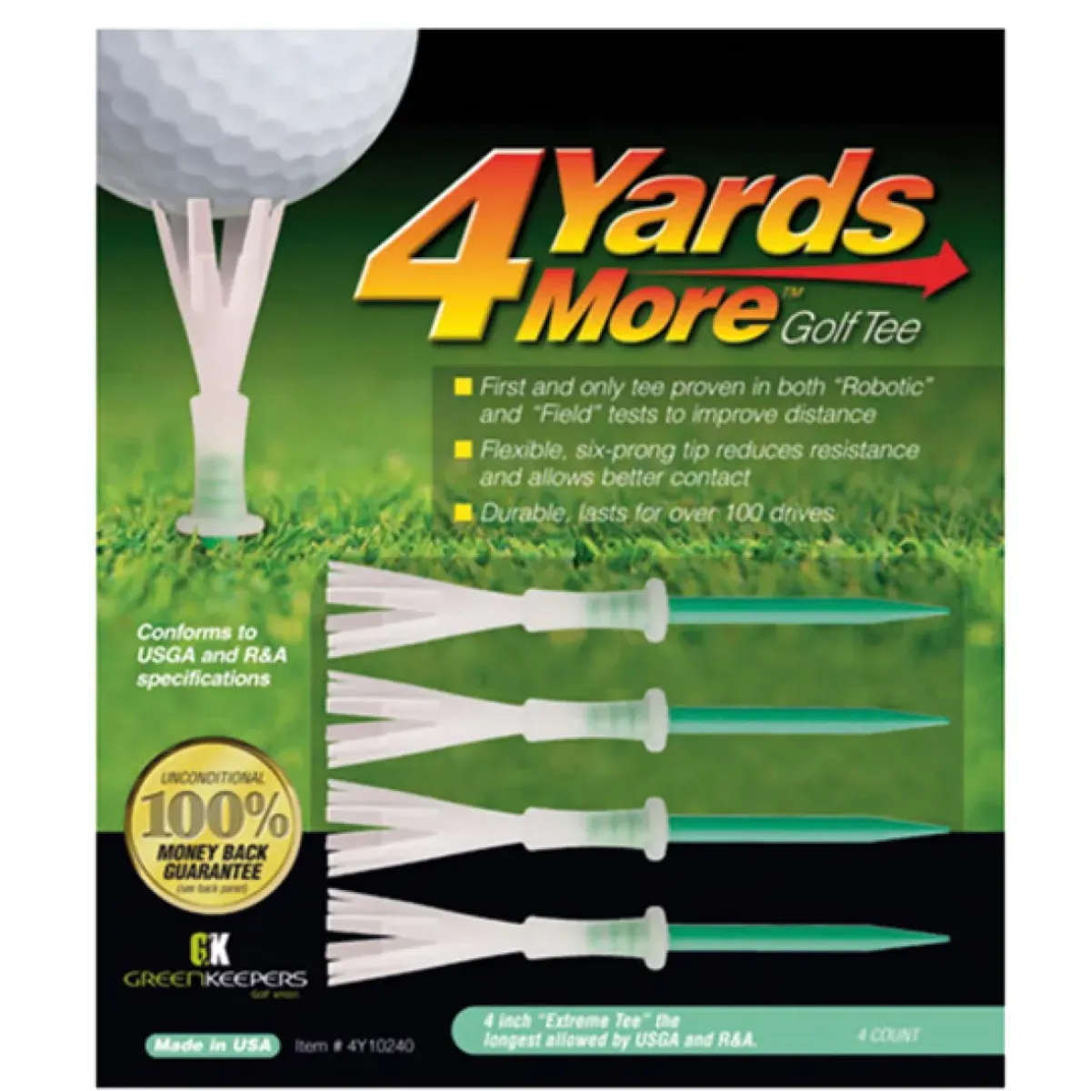 Best 4" Extreme Golf Tees - 4 Pack Golf Tees