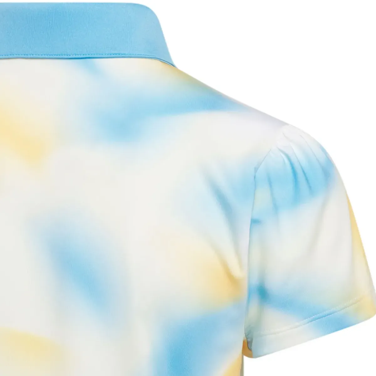 Clearance adidas Junior Girls All-Over Printed Golf Polo Shirt Junior Polo Shirts