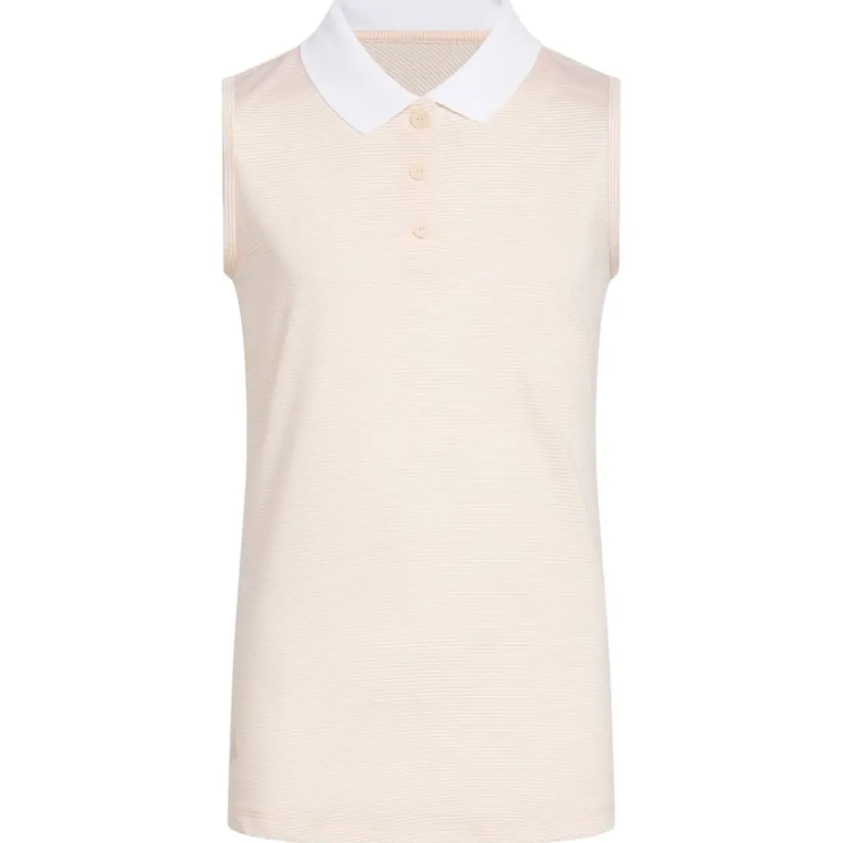New adidas Junior Girls Ottoman Striped Sleeveless Golf Polo Shirt Junior Polo Shirts|Season Ready Collection