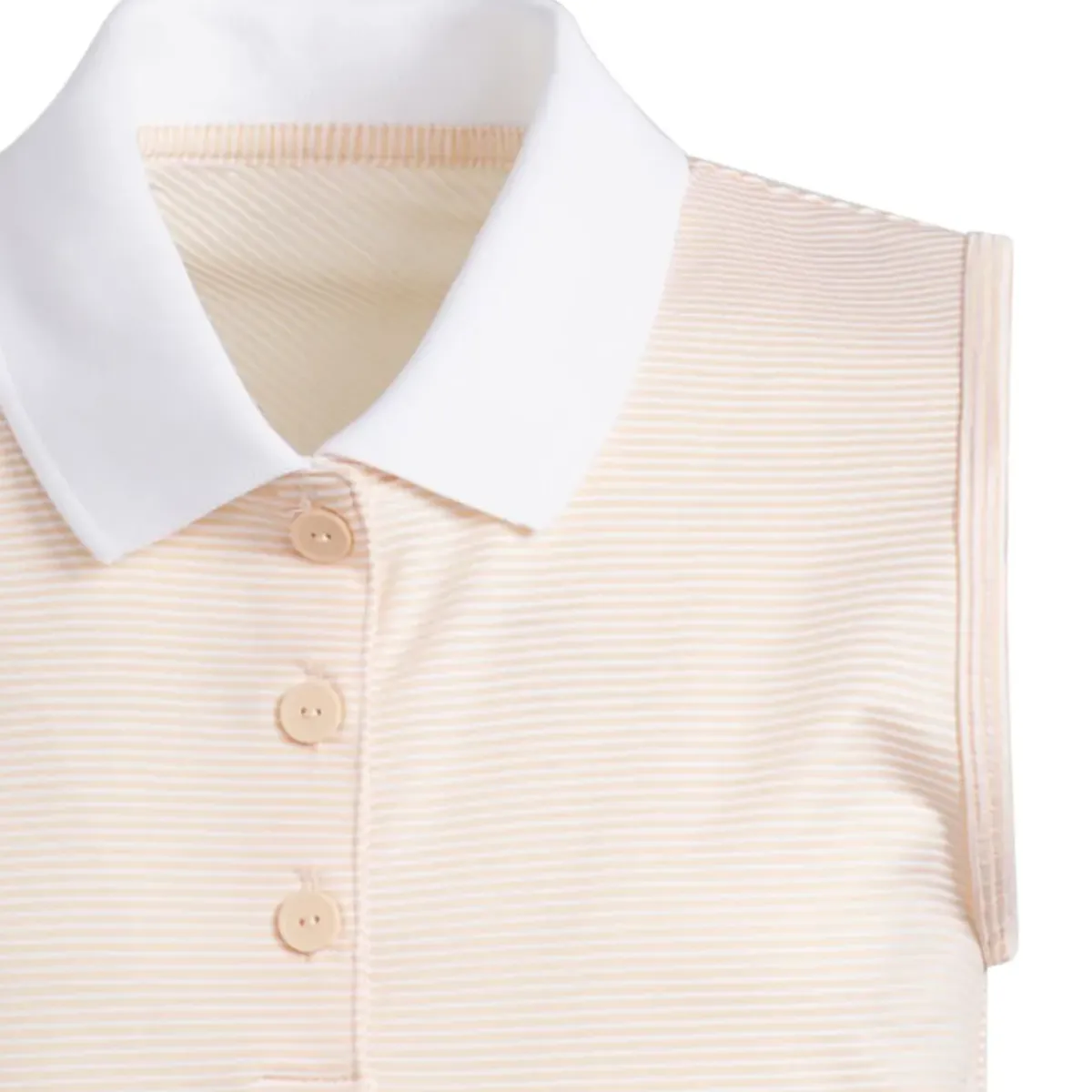 Sale adidas Junior Girls Ottoman Striped Sleeveless Golf Polo Shirt Junior Polo Shirts|Season Ready Collection