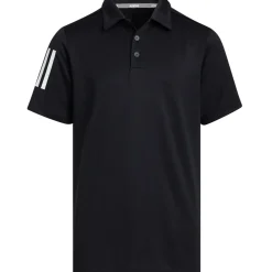 Clearance adidas Junior Three Stripe Stretch Golf Polo Shirt Junior Polo Shirts