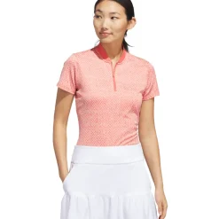 Hot adidas Ladies Ultimate365 Jacquard Golf Polo Shirt Ladies Polo Shirts
