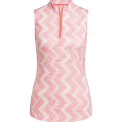 Online adidas Ladies Ultimate365 Ottoman Print Sleeveless Golf Polo Shirt Ladies Polo Shirts