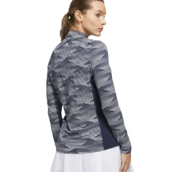 Online adidas Ladies Ultimate365 Printed Quarter Zip Mock Golf Mid Layer Ladies Midlayers|Men's Midlayers