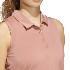 Sale adidas Ladies Ultimate365 Solid Sleeveless Golf Polo Shirt Ladies Polo Shirts|Season Ready Collection