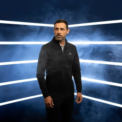 adidas Men's Authentic Quarter Zip Golf Midlayer Men's Sweaters|Men's Midlayers