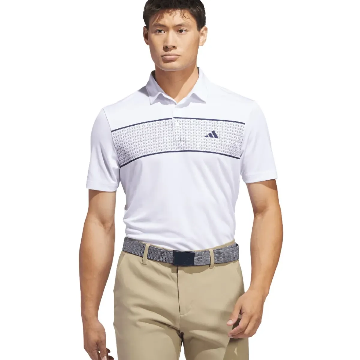 adidas Men's Core Chest Stripe Golf Polo Shirt Men's Polo Shirts