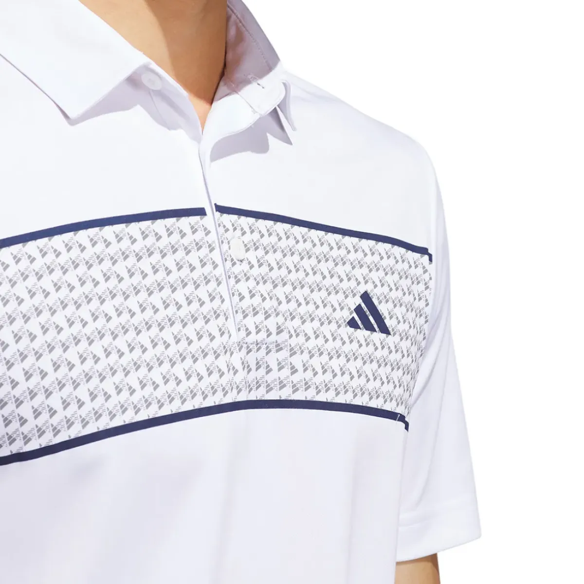 adidas Men's Core Chest Stripe Golf Polo Shirt Men's Polo Shirts