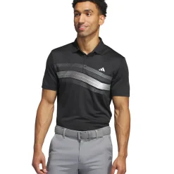 New adidas Men's Core Chest Stripe Golf Polo Shirt Men's Polo Shirts