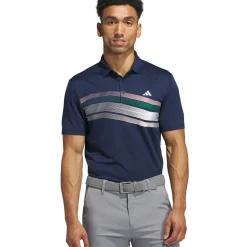 New adidas Men's Core Chest Stripe Golf Polo Shirt Men's Polo Shirts