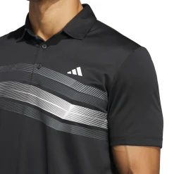 New adidas Men's Core Chest Stripe Golf Polo Shirt Men's Polo Shirts