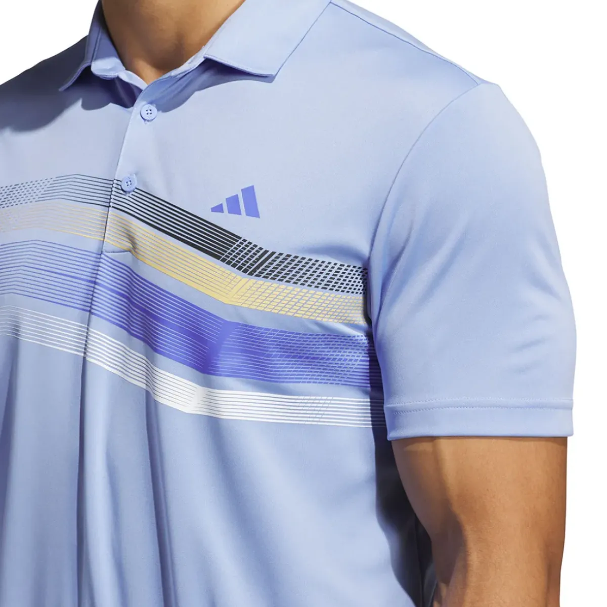 New adidas Men's Core Chest Stripe Golf Polo Shirt Men's Polo Shirts