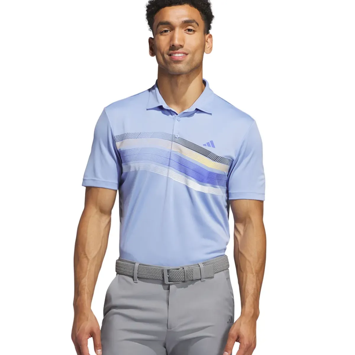 Discount adidas Men's Core Chest Stripe Golf Polo Shirt Men's Polo Shirts
