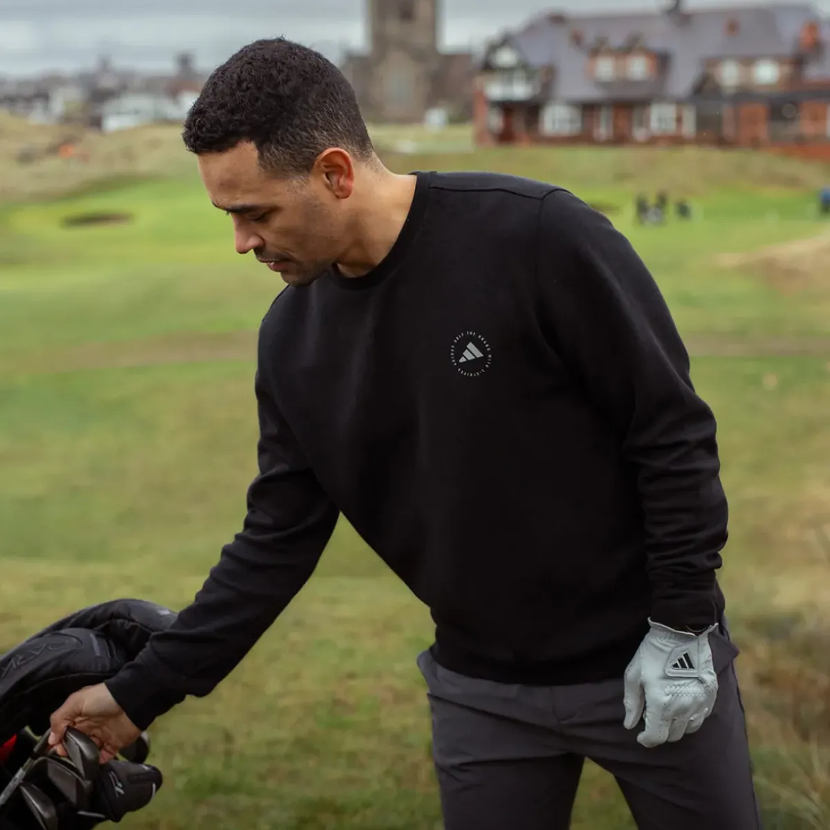 Sale adidas Men's Core Crew Neck Golf Sweater Men's Sweaters|Men's Midlayers