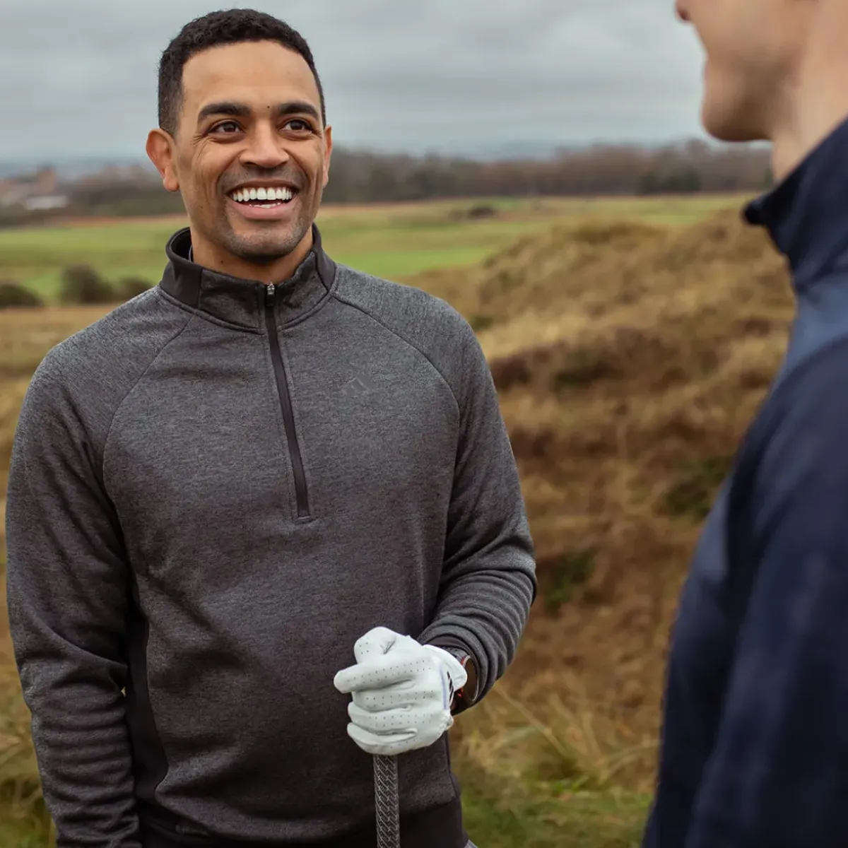 Clearance adidas Men's DWR Quarter Zip Golf Midlayer Men's Sweaters|Men's Midlayers