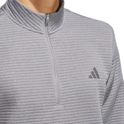 Discount adidas Men's DWR Textured Quarter Zip Golf Mid Layer Men's Sweaters|Men's Midlayers