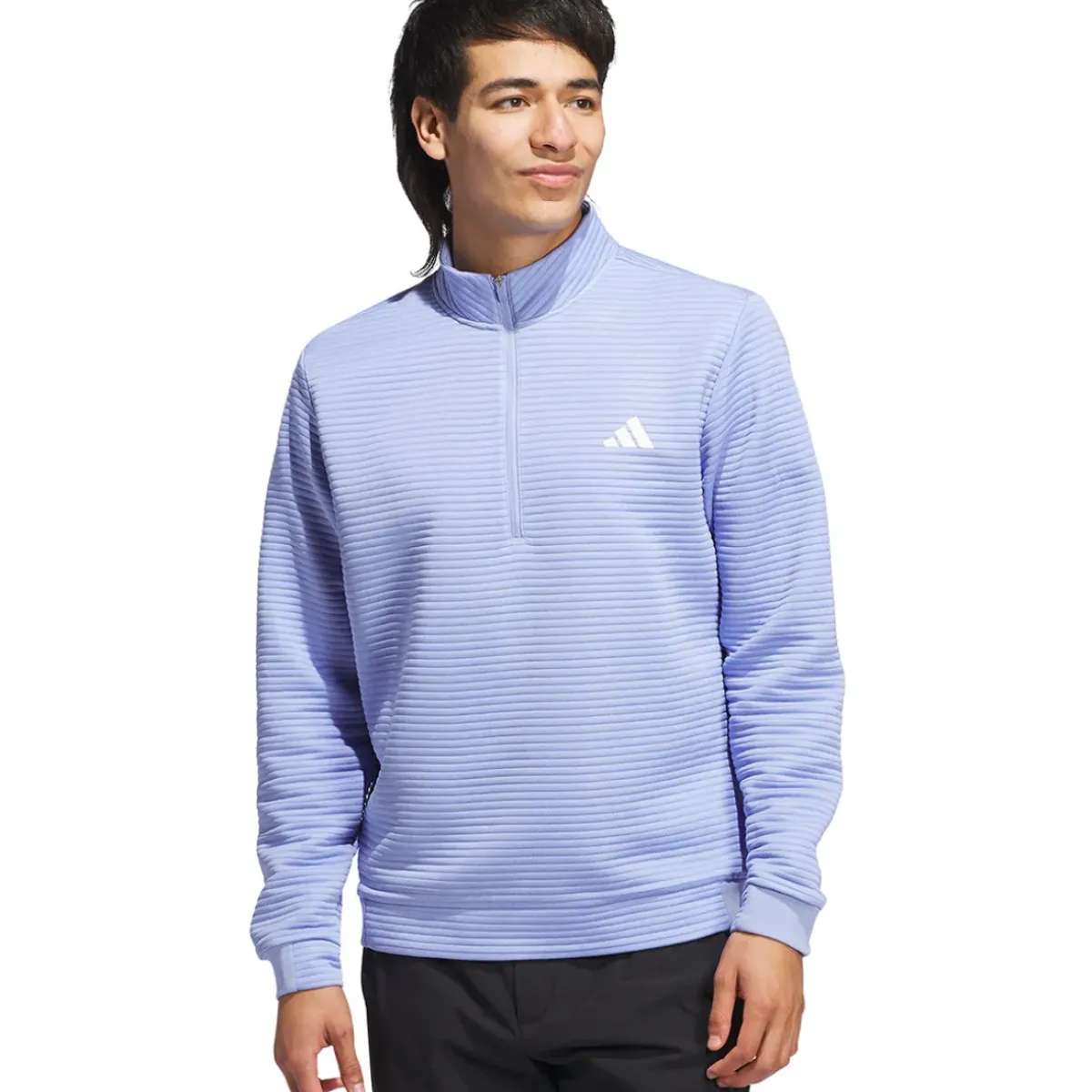 Outlet adidas Men's DWR Textured Quarter Zip Golf Mid Layer Men's Sweaters|Men's Midlayers