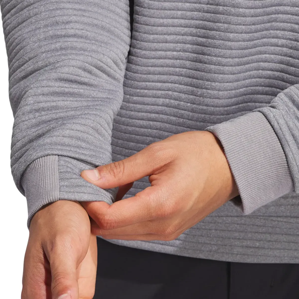 Outlet adidas Men's DWR Textured Quarter Zip Golf Mid Layer Men's Sweaters|Men's Midlayers