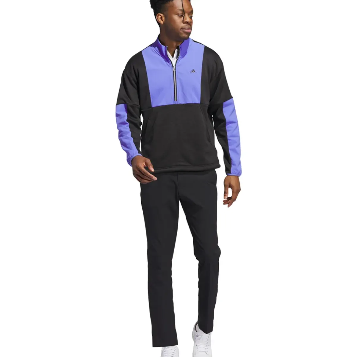 New adidas Men's Go-To DWR Hybrid Half Zip Golf Mid Layer Men's Sweaters|Men's Midlayers