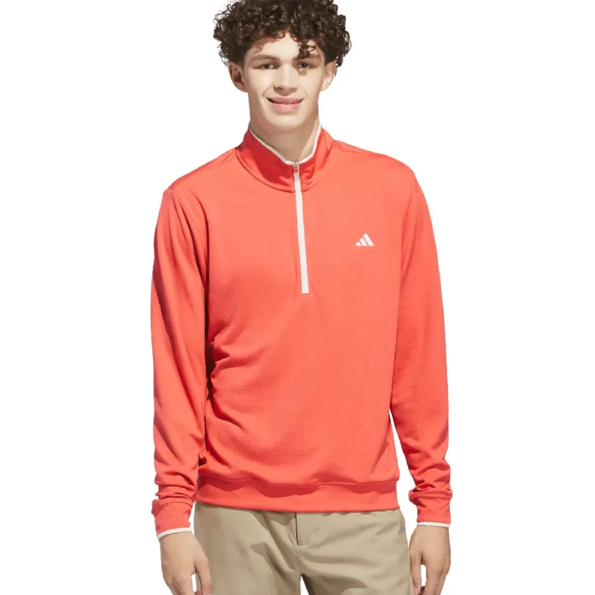 Clearance adidas Men's Lightweight Half Zip Golf Midlayer Men's Sweaters|Men's Midlayers