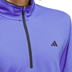 Clearance adidas Men's Lightweight Half Zip Golf Midlayer Men's Sweaters|Men's Midlayers