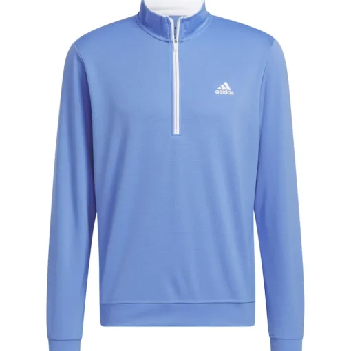 adidas Men's PRIMEGREEN UPF Half Zip Golf Midlayer Men's Sweaters|Men's Midlayers