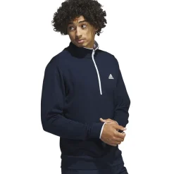 Sale adidas Men's PRIMEGREEN UPF Half Zip Golf Midlayer Men's Sweaters|Men's Midlayers