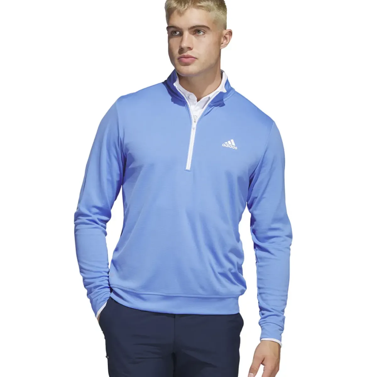 Sale adidas Men's PRIMEGREEN UPF Half Zip Golf Midlayer Men's Sweaters|Men's Midlayers
