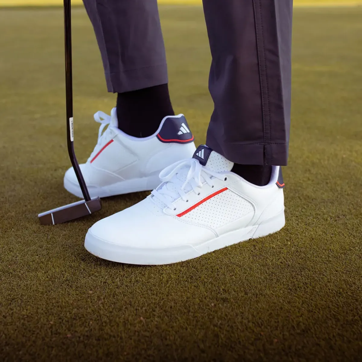 New adidas Men's Retrocross Waterproof Spikeless Golf Shoes Men's Spikeless Golf Shoes|Men's Waterproof Golf Shoes