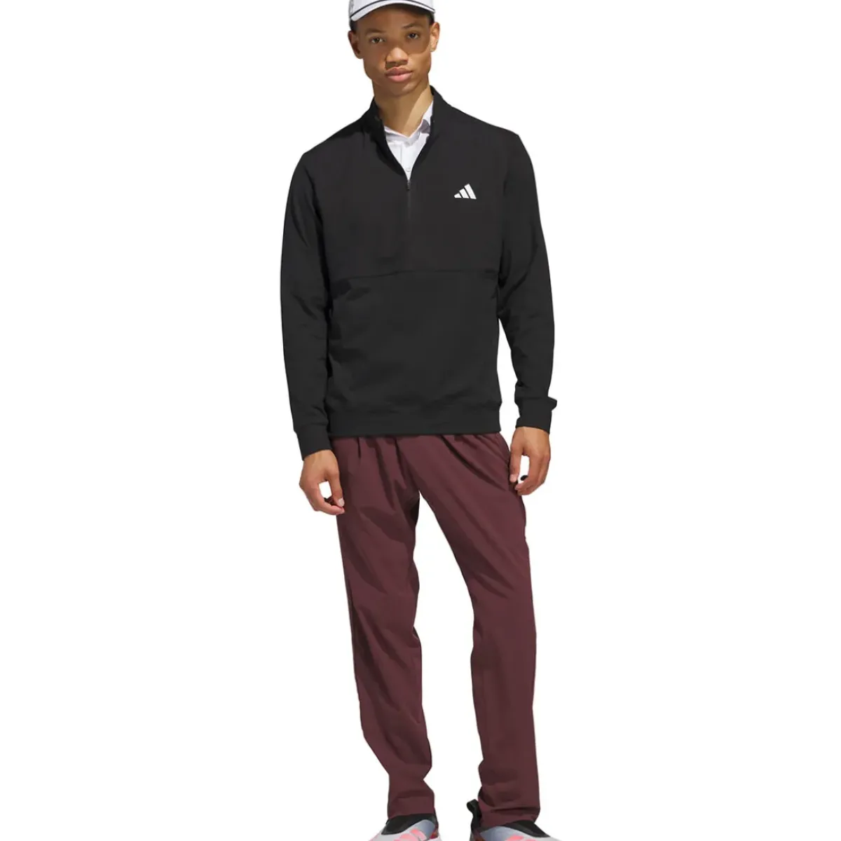 Sale adidas Men's Tour Quarter Zip Golf Mid Layer Men's Sweaters|Men's Midlayers