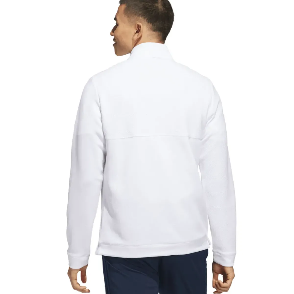 New adidas Men's Ultimate365 Textured Quarter Zip Golf Mid Layer Men's Sweaters|Men's Midlayers