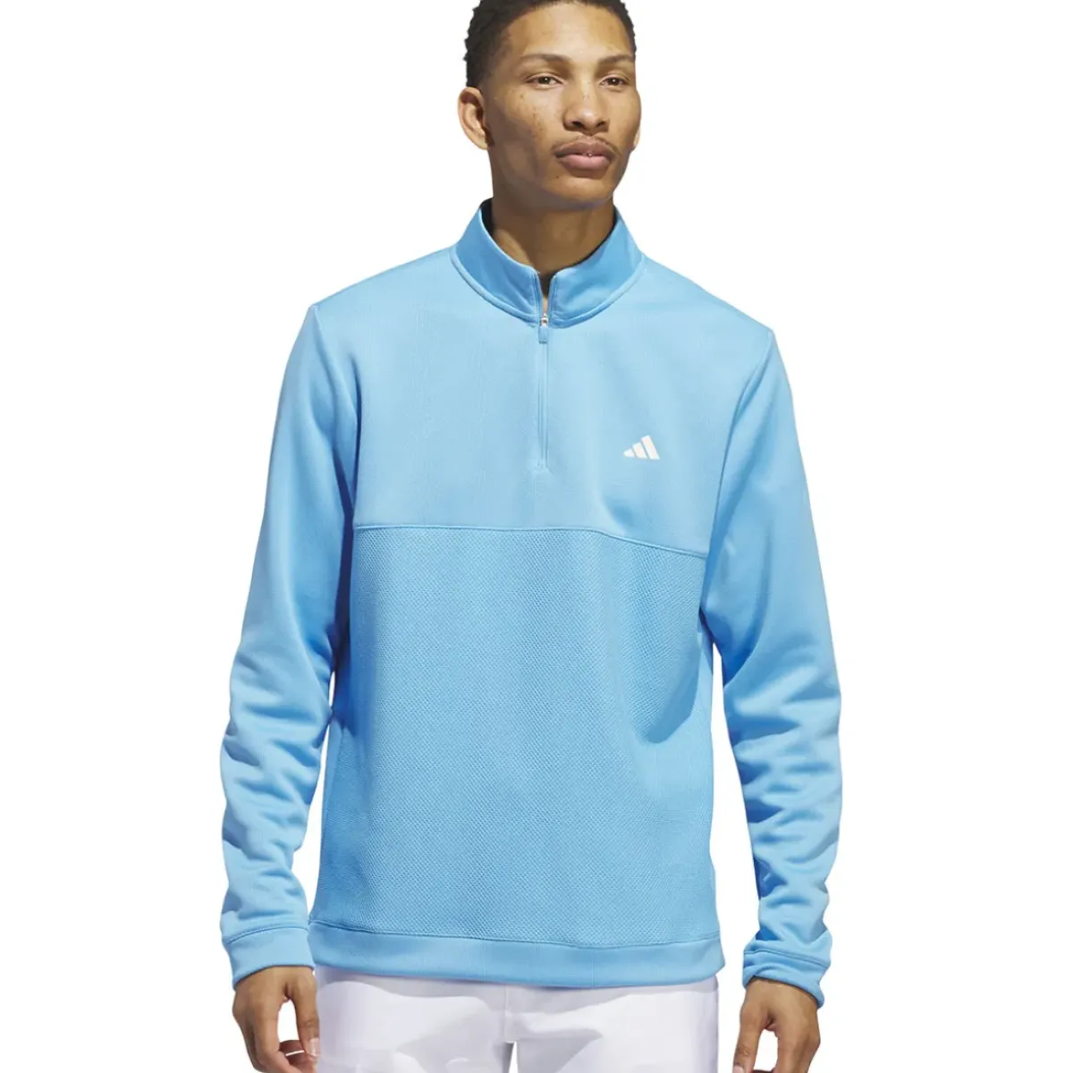 Outlet adidas Men's Ultimate365 Textured Quarter Zip Golf Mid Layer Men's Sweaters|Men's Midlayers