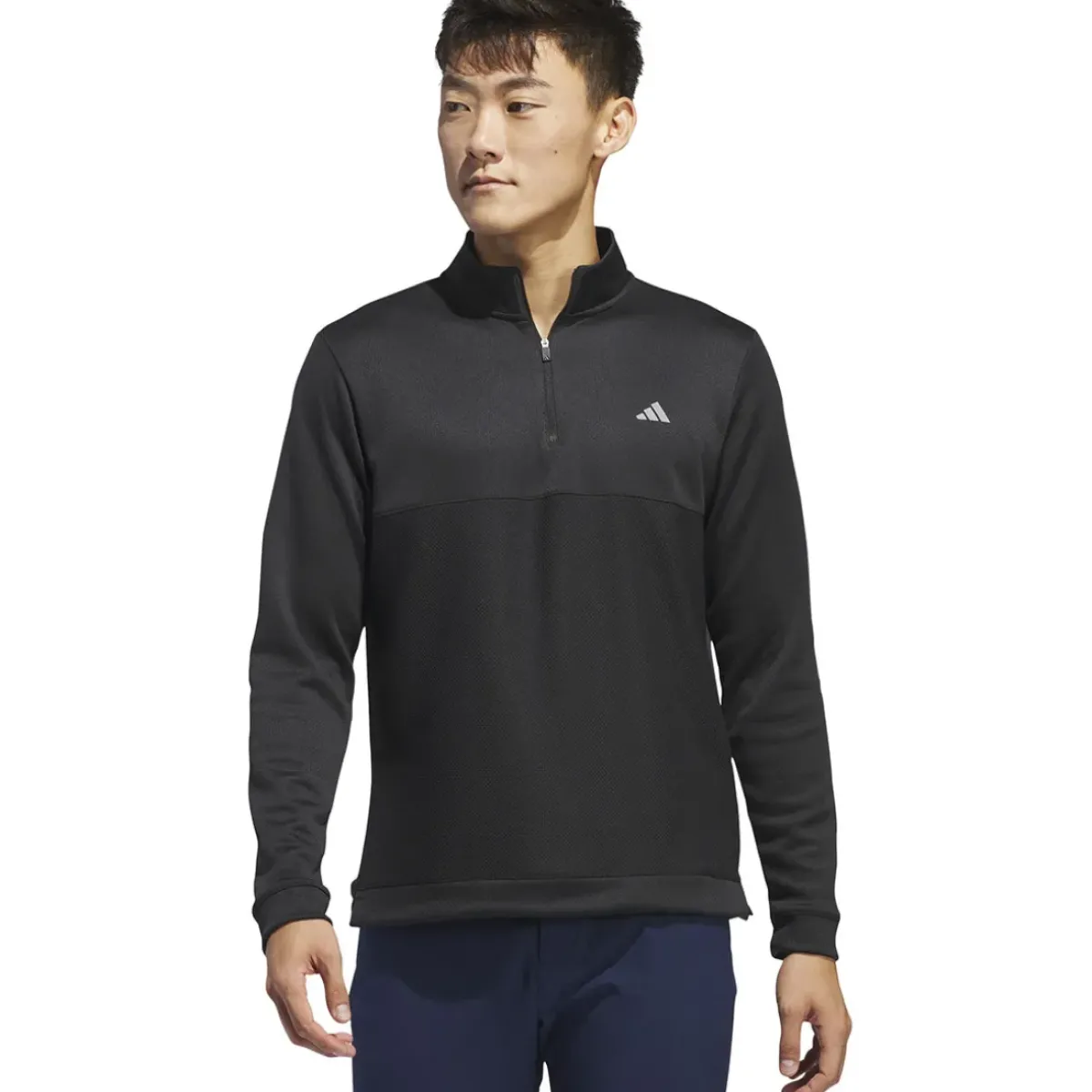 Outlet adidas Men's Ultimate365 Textured Quarter Zip Golf Mid Layer Men's Sweaters|Men's Midlayers