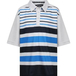 Sale Junior Colour Block Stripe Stretch Golf Polo Shirt Junior Polo Shirts