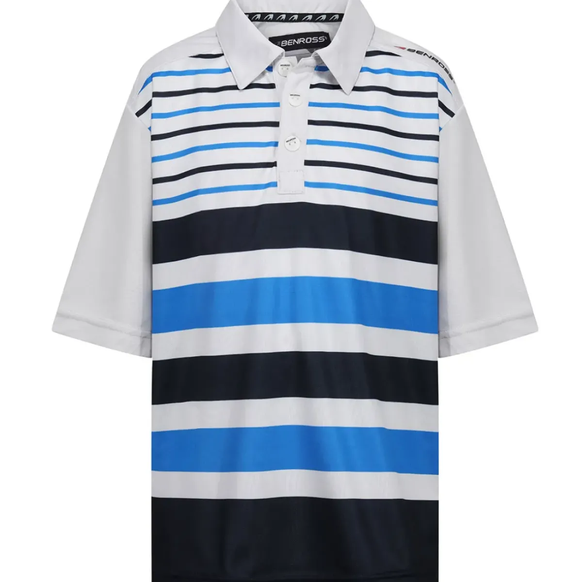 Sale Junior Colour Block Stripe Stretch Golf Polo Shirt Junior Polo Shirts