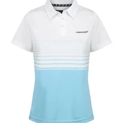 Clearance Ladies Soft Stripe Stretch Golf Polo Shirt Ladies Polo Shirts