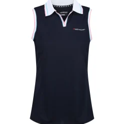 Outlet Ladies Tipped Sleeveless Stretch Golf Polo Shirt Ladies Polo Shirts