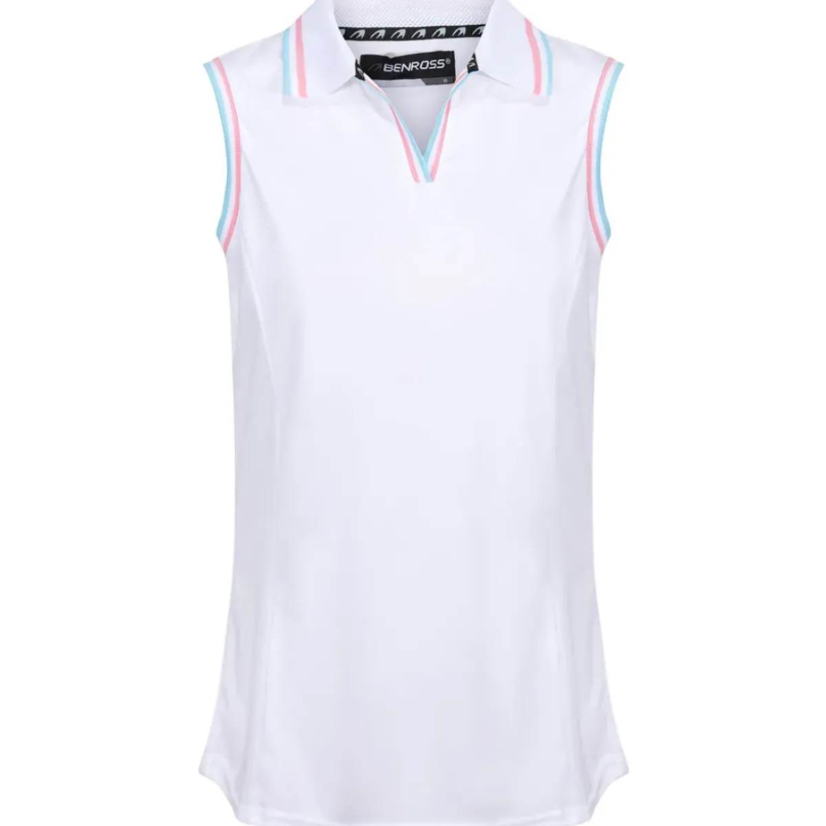 Outlet Ladies Tipped Sleeveless Stretch Golf Polo Shirt Ladies Polo Shirts