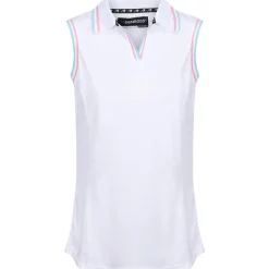 Hot Ladies Tipped Sleeveless Stretch Golf Polo Shirt Ladies Polo Shirts