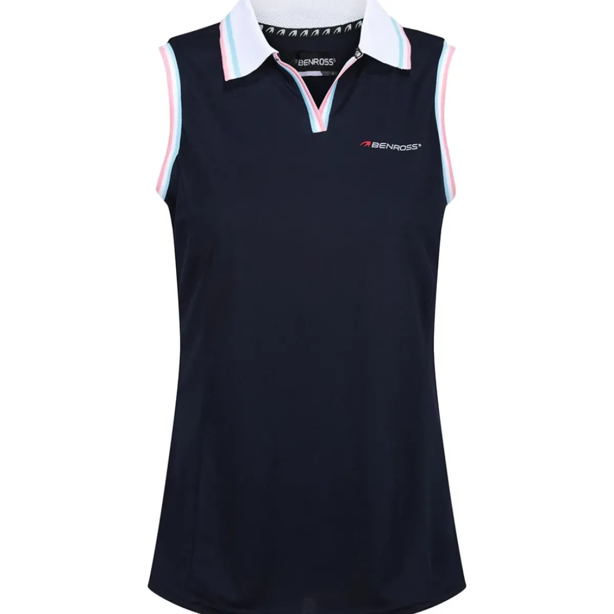 Hot Ladies Tipped Sleeveless Stretch Golf Polo Shirt Ladies Polo Shirts