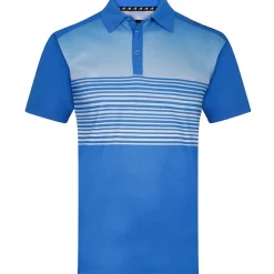 Clearance Men's Fade Stripe Stretch Golf Polo Shirt Men's Polo Shirts