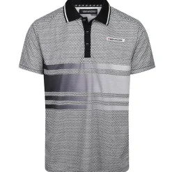 Online Men's Hex Print Stretch Golf Polo Shirt Men's Polo Shirts