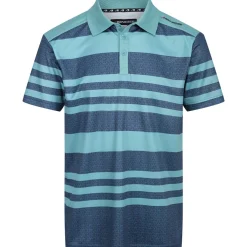 Sale Men's Marl Stripe Stretch Golf Polo Shirt Men's Polo Shirts