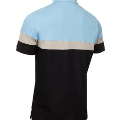 Men's Chest Stripe Block Golf Polo Shirt Men's Polo Shirts