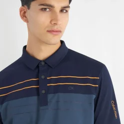 Discount Men's Georgetown Stripe Golf Polo Shirt Men's Polo Shirts