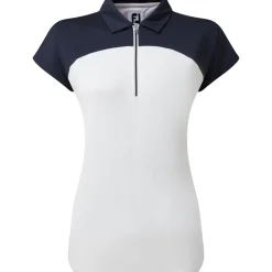 Ladies Cap Sleeve Colour Block Lisle Golf Polo Shirt Ladies Polo Shirts