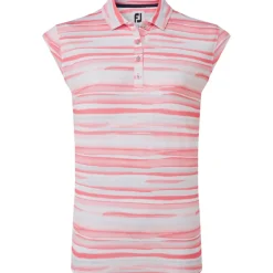 Outlet Ladies Cap Sleeve Watercolour Print Lisle Golf Polo Shirt Ladies Polo Shirts