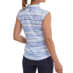 Outlet Ladies Cap Sleeve Watercolour Print Lisle Golf Polo Shirt Ladies Polo Shirts