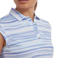 Outlet Ladies Cap Sleeve Watercolour Print Lisle Golf Polo Shirt Ladies Polo Shirts