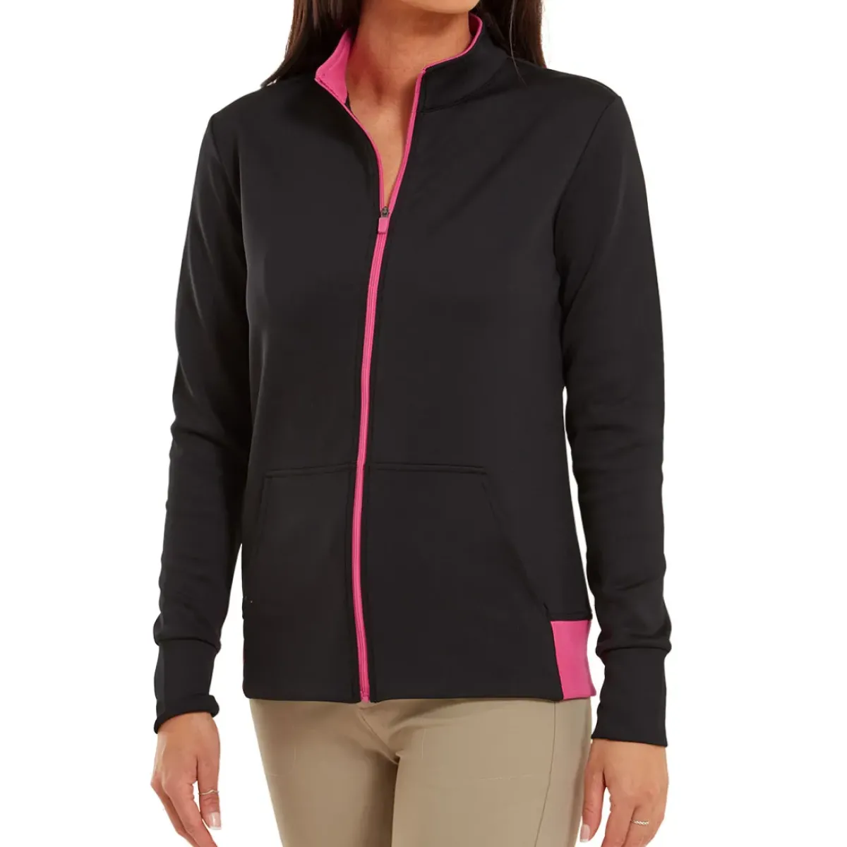 Online Ladies Full-Zip Knit Colour Block Mid Layer Ladies Midlayers|Men's Midlayers